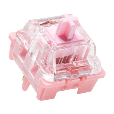 KPREPUBLIC KTT Rose Switch Linear 63g MX Switch for Mechanical Keyboard Factory Lubed Pink PC PA POM x90