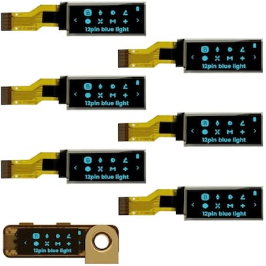 elecsung 6PCS OLED LCD Display Module 091 4 Wire SPI Serial OLED Screen Driver128x32 33V 42V for Ledger Nano S 12Pin Blue Light 6pcs