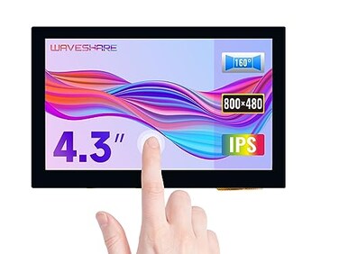 waveshare 43inch Capacitive Touch Display Compatible with Raspberry Pi 54B3B3A3B2BBACM334 800480 Resolution IPS Wide Angle MIPI DSI Interface