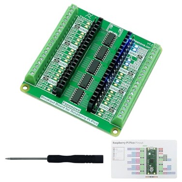 Freenove Breakout Board for Raspberry Pi Pico 1 2 W H WH Terminal Block Shield HAT with Pin Header GPIO Status LED