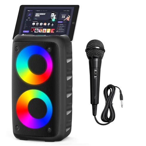 Xjahwr Xjahwr Portable Speakerkaraoke Machine For Adults And Kidswith Lights Loud Big Speakerrechargeable Djpa Speaker System With Cardaux Inrectws For Outdoor Sport Home Party