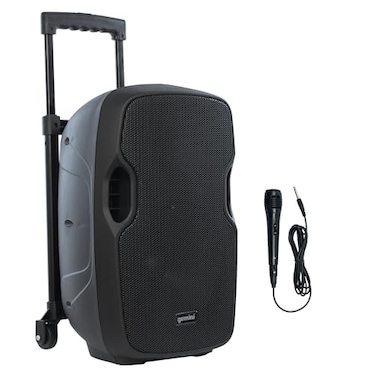 Gemini 10 Wireless BatteryPowered Bluetooth Speaker with Trolley Handle MicGuitar Inputs Echo Mobile Sound System for Gigs Classes Street Performers AS10TOGO