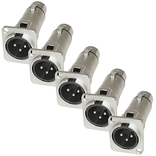 إم سي إس برو أوديو Mcsproaudio 5 Pack Xlr Male To Xlr Female Pass Through Connector Adapter Jack For D Panel Mo xlr