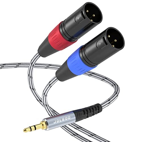 jolgoo Jolgoo Trs To Dual Xlr Male Pro Stereo Breakout Cable 3.5 MM