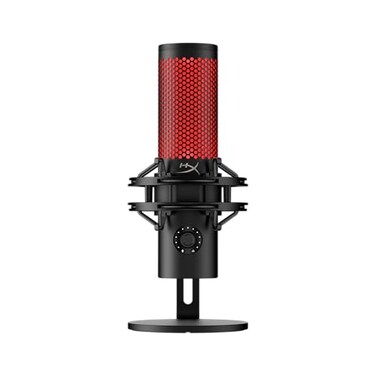 HyperX QuadCast 2 USB Microphone for Gaming Streaming and Podcasting with OnBoard Controls LED Lighting Removable Shock Mount PC Mac PS5 PS4 USBC Black