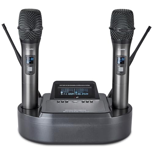 boeska Boeska Rechargeable Handheld Wireless Microphone System uhf