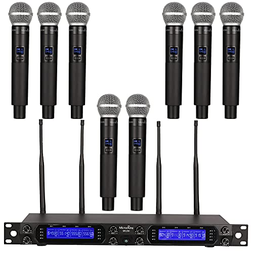 microcking Microcking Wireless Microphone System 8channels uhf