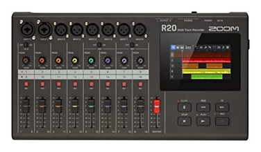Zoom R20 MultiTrack Tabletop Recorder with Touchscreen 16 Tracks 6 XLR Inputs 2 XLRTRS Combo Inputs Onboard Editing Effects Drum Loops USB Audio Interface