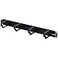 Navepoint 1U Horizontal 19Inch Rack Mount Cable Management Panel with 4 DRings 2Inches Deep Black