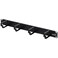 Navepoint 1U Horizontal 19Inch Rack Mount Cable Management Panel with 4 DRings 2Inches Deep Black