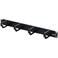 Navepoint 1U Horizontal 19Inch Rack Mount Cable Management Panel with 4 DRings 2Inches Deep Black