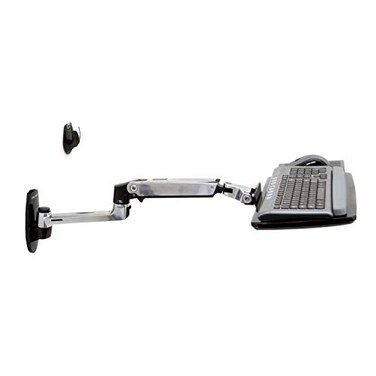 Ergotron LX Wall Keyboard Arm 35Inch Extension Polished Aluminum