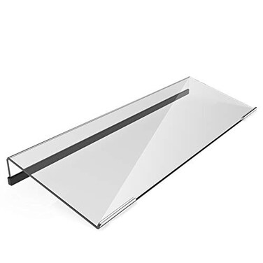 KOTEMON Acrylic Tilted Computer Keyboard Stand for Ergonomic Typing Keyboard Tray Holder with Silicone NonSlip Case Clear