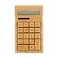 Omio Handcrafted Natural Bamboo Wooden Solar Calculator Standard Function Desktop Calculator with 12Digit Large Display