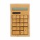 Omio Handcrafted Natural Bamboo Wooden Solar Calculator Standard Function Desktop Calculator with 12Digit Large Display