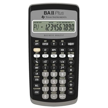 Texas Instruments BAII Plus Financial Calculator Black