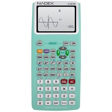 Nadex Scientific Calculator with Graph Functions for College and High School Students Engineering Advanced Mathematics Calculus Algebra Geometery Trigonometry Statistics Physics Chemistry Green