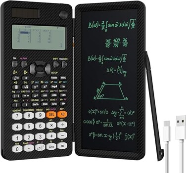 NEWYES Scientific Calculator Rechargeable with Writing Tablet and Pen 552 Functions for Students and Professionals in Mathematics Physics and Engineering