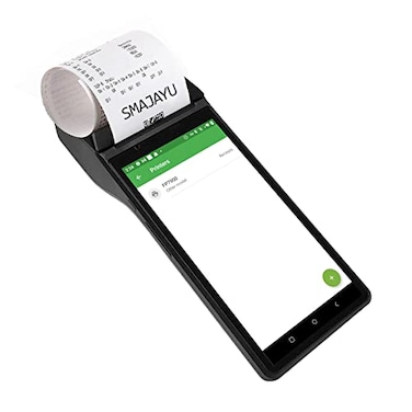 SMAJAYU Pos Terminal Receipt Printer Android 10 Handheld Mobile POS with 4GWiFiBluetooth 58mm Thermal Receipt Printing for Small Business RetailBuiltin Google Play Support Android Software