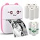 Vicbear Mini Pocket Printer Portable Thermal Printer with 8 Rolls Printing Paper Bluetooth Wireless Tiny Printer for PhotosStickersLabelsNotesReceipts Compatible with iOS and Android Pink