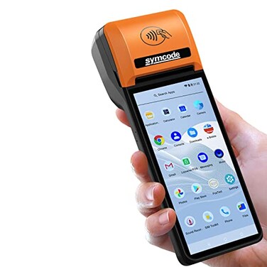 symcode New POS PDA Thermal Receipt Printer 599 High Resolution and Clear Touch Screen Handheld PDA Printer Mobile POS Machine Terminal Printer Android 81 OS Builtin Google Play and NFC