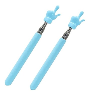 AIKESIWAY Teacher Pointer Sticks FingerPointer for ClassroomTelescoping Hand Pointer Retractable Classroom Pointer Fingers for Elementary School Kindergarten TeacherClassroom Supplies 2 PCS Blue