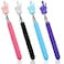 CANIPHA 4Pcs Telescopic Teachers Pointer Mini Extendable Hand Pointer Finger Pointer Stick Retractable Classroom Pointer for Elementary School Kindergarten Teacher Supplies Black Pink Blue Purple