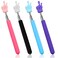 CANIPHA 4Pcs Telescopic Teachers Pointer Mini Extendable Hand Pointer Finger Pointer Stick Retractable Classroom Pointer for Elementary School Kindergarten Teacher Supplies Black Pink Blue Purple