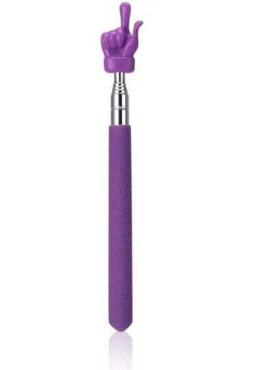 AIKESIWAY Teacher Pointer Sticks FingerPointer for ClassroomTelescoping Hand Pointer Retractable Classroom Pointer Fingers for Elementary School Kindergarten TeacherClassroom Supplies 1 PCS Purple