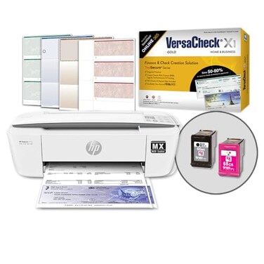 VersaCheck HP DeskJet 3755 MX MICR Check Printer and VersaCheck Gold Check Printing Software Bundle 3755MX