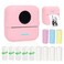 Vicbear Mini Portable Printer Inkless Sticker Printer with 12 Rolls Paper Thermal for NotesPhotosStickersLabelsReceipts Compatible with iPhone Android Phone Tablet Pink