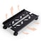 Hovadova Mobile PC Tower Stand Adjustable Metal Computer Tower Stand PC Floor Stand with 4 Locking Caster Wheels CPU Holder for OfficeGamers and Students