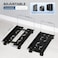 Hovadova Mobile PC Tower Stand Adjustable Metal Computer Tower Stand PC Floor Stand with 4 Locking Caster Wheels CPU Holder for OfficeGamers and Students