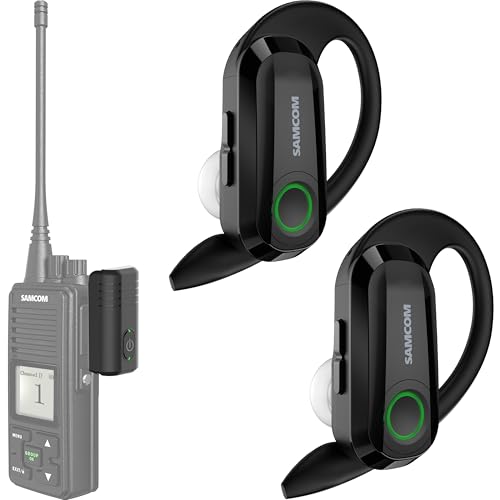 سامكوم Samcom Wireless Headset With 2 Pin Dongle For FPCN10afpcn30a Walkie Talkies BTEAR02 2 PINDONGLE