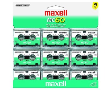 Maxell MC60 UR Microcassettes Pack of 9