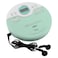 Studebaker SB3703MW Joggable Personal CDMP3 Player with Audio Book Compatibility Bookmark Feature and FM PLL Radio MintWhite