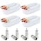 Postta BNC Video Power Cable 4 Pack 60 Feet Video Security Camera Cable Wire with Eight Connectors for CCTV DVR Surveillance System