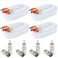 Postta BNC Video Power Cable 4 Pack 60 Feet Video Security Camera Cable Wire with Eight Connectors for CCTV DVR Surveillance System