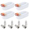 Postta BNC Video Power Cable 4 Pack 60 Feet Video Security Camera Cable Wire with Eight Connectors for CCTV DVR Surveillance System
