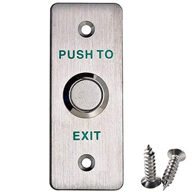 UHPPOTE Momentary Push to Exit Button Switch NOCOM Output Stainless Steel Panel for Access Control Hollow Door