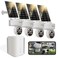 ESCANU Wireless Home Security Cameras SystemSolar Power PTZ Outdoor CamerasMotion DetectionNight VisionWaterProof2Way AudioNo Subscription FeeCloudSD Card Storage