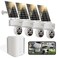 ESCANU Wireless Home Security Cameras SystemSolar Power PTZ Outdoor CamerasMotion DetectionNight VisionWaterProof2Way AudioNo Subscription FeeCloudSD Card Storage