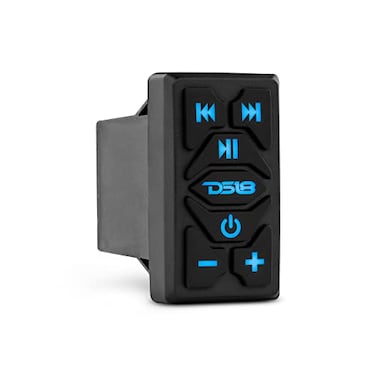 DS18 RKSBT Waterproof Bluetooth Marine Rocker Switch Audio Streamer with Controls Builtin Wireless BT Audio Receiver Stereo 25v PreOut RCA Universal Rocker Switch Mount