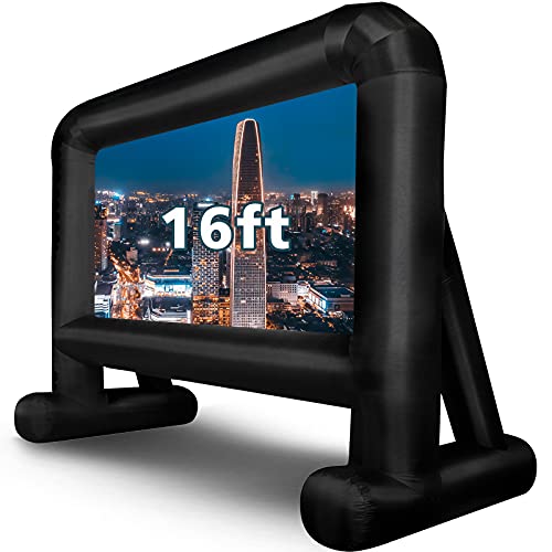 أوت توي Outtoy Inflatable Blow Up Projection Screen With Quiet Fan And Storage Bag