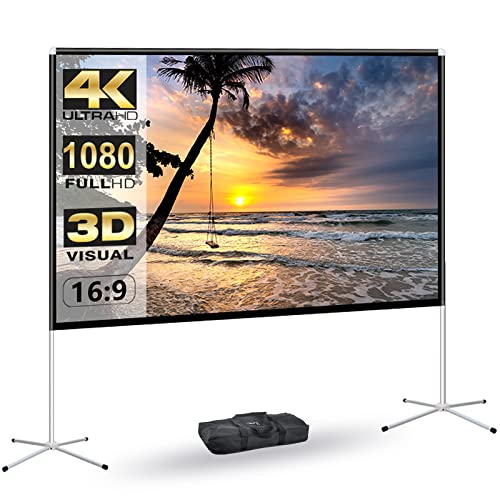 أوديو Aodiou Portable Projector Screen With Stand 80 inch