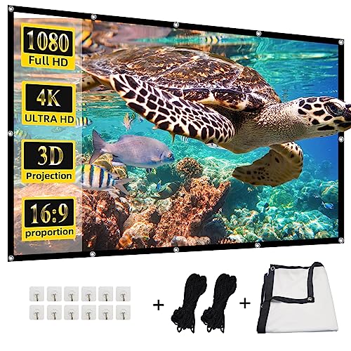 هوانيينغ بي جاي بي Huanyingbjb Projector Screen 4k 169 Hd Rear Front Projectors Screen Foldable Pro 100 inch