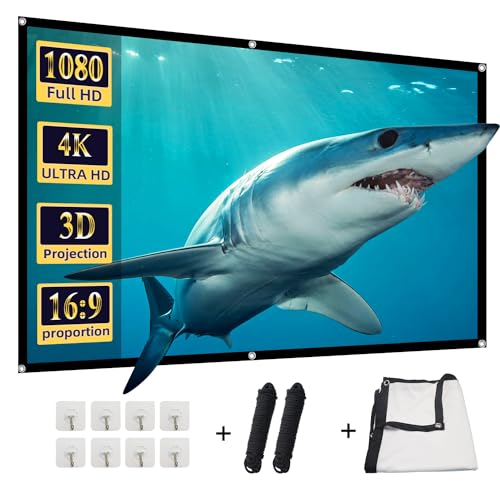 دوي كي جي Duyikj Projector Screen Foldable Portable 84 inch
