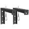 WALI Universal Projector Screen Ceiling Mount Wall Hanging Mount LBrackets 12 inch Adjustable Extension with Hook Kit Perfect Projector Screen Placement Hold up to 80 lbs PSM001XLB Black