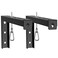 WALI Universal Projector Screen Ceiling Mount Wall Hanging Mount LBrackets 12 inch Adjustable Extension with Hook Kit Perfect Projector Screen Placement Hold up to 80 lbs PSM001XLB Black