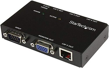 StarTech.com StarTechcom VGA Over CAT5 Video Extender VGA Extender 450ft 150m 4Port TAA ST1214T